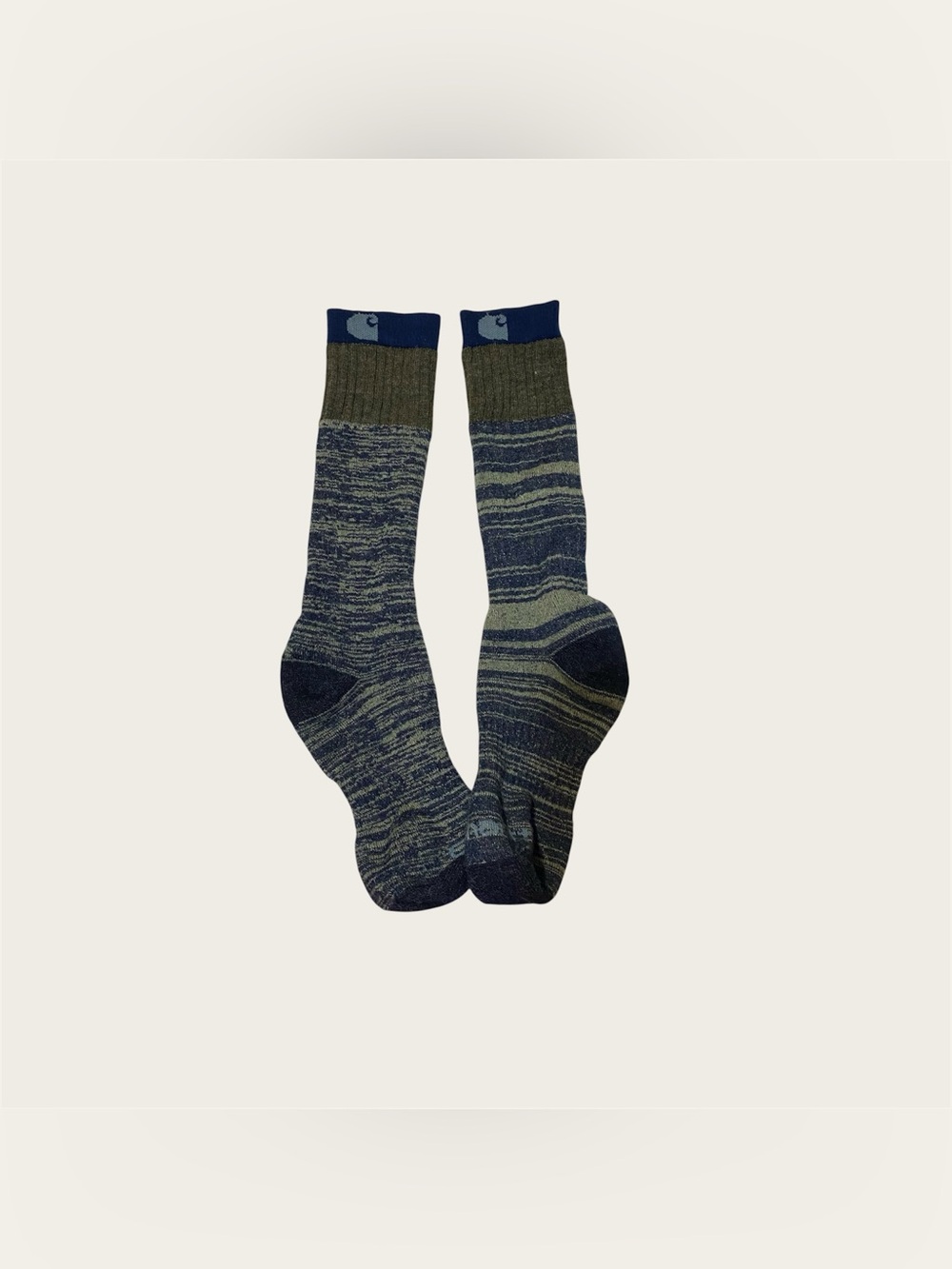 Carhartt winter athletic socks navy and olive space dyed design two prints